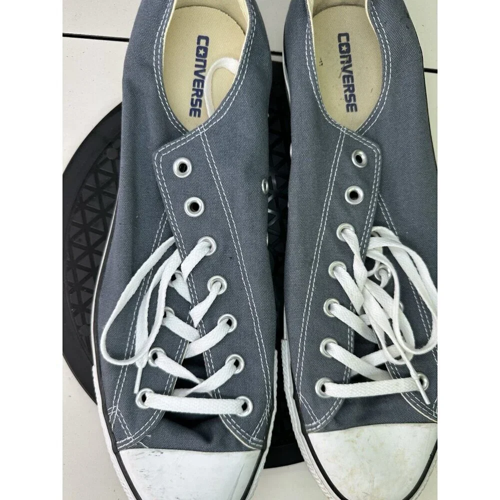 Converse Size 18 All Star Blue Canvas Lace Up Women’s Sneaker Tennis Shoe - Picture 3 of 9